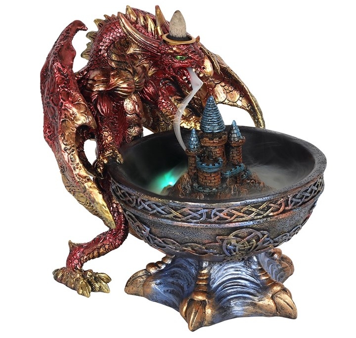 Large Dragon Bowl Backflow Incense Burner