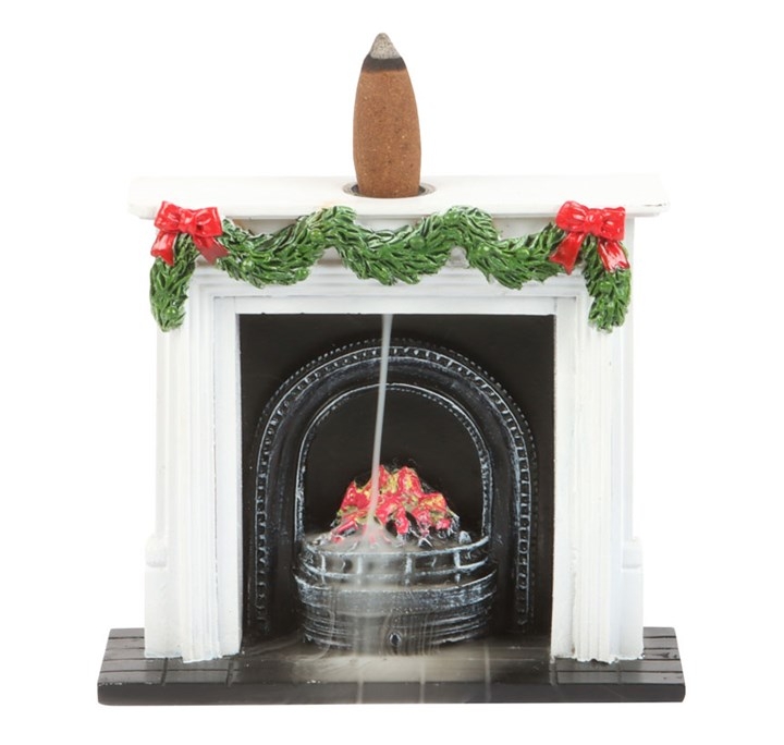 Christmas Fireplace Backflow Incense Burner